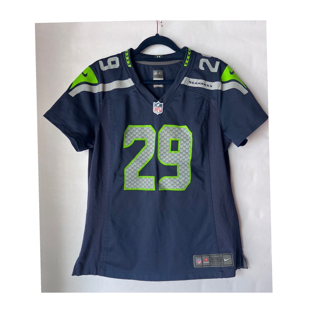 Nike Seattle Seahawks Earl Thomas III 29 Jersey Women Medium Navy Blue NFL